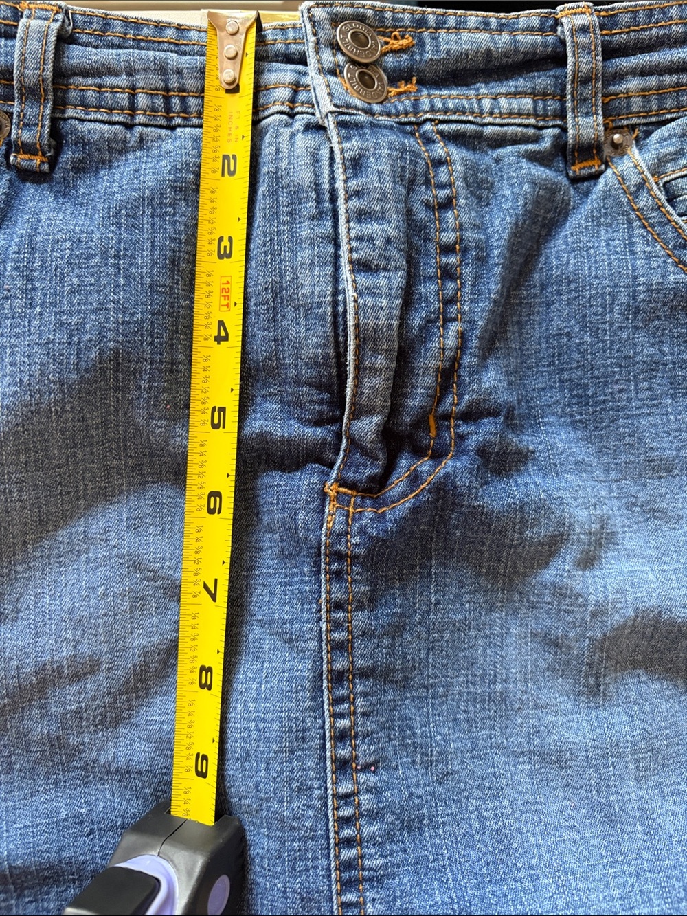 Gloria Vanderbilt Y2K Micro Cargo Pocket 90’s Style Blue Jean Denim Skort Size 6 - Picture 10 of 15